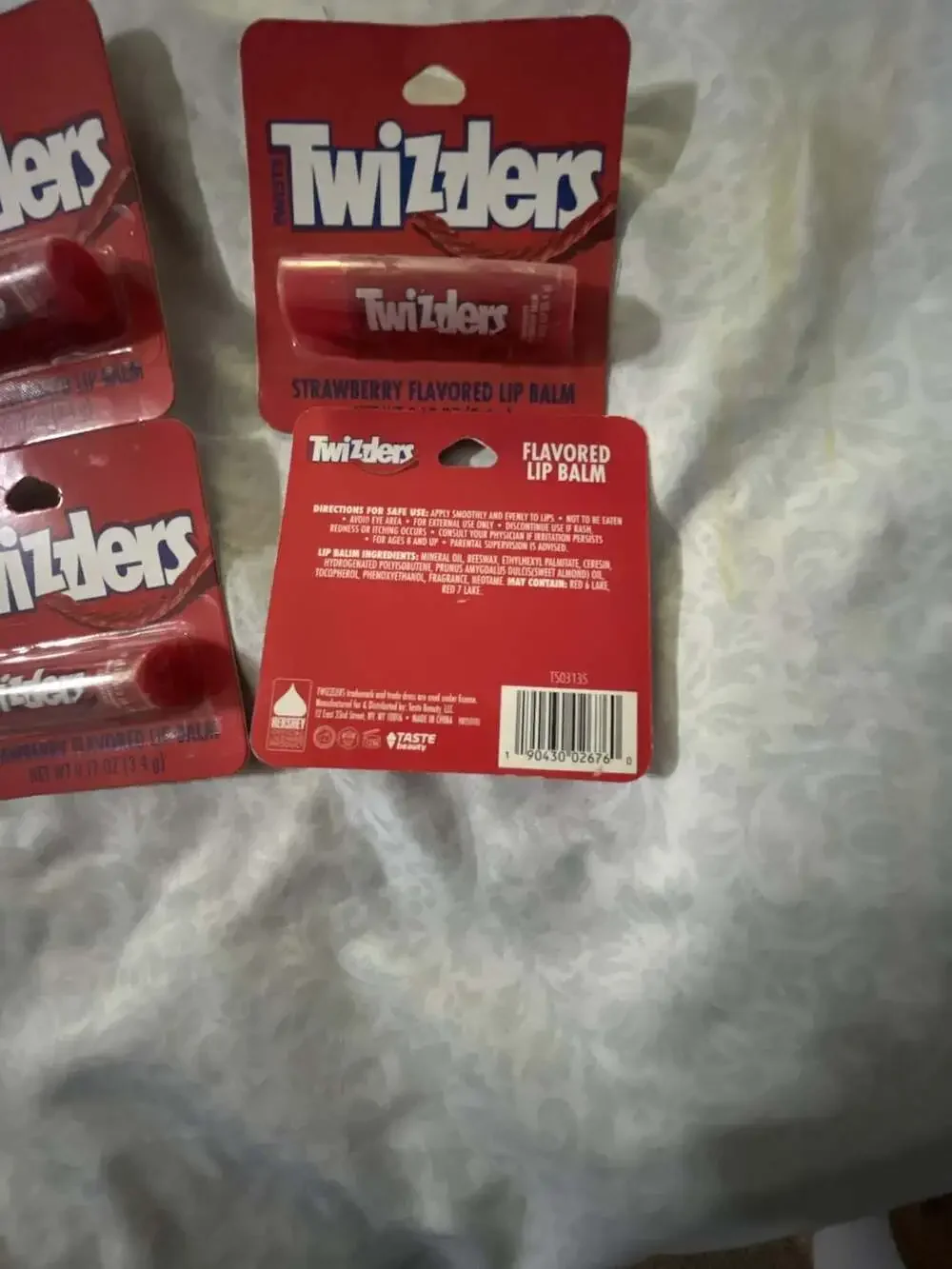 Twizzlers Strawberry Flavored Lip Balm (Lot of 4)